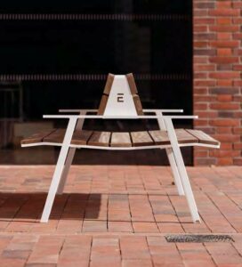 Banc double en bois confortable RODEZ .