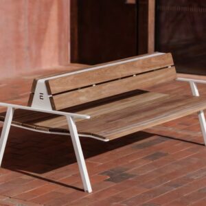 Banc double en bois confortable RODEZ