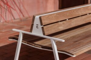 Banc double en bois confortable RODEZ.