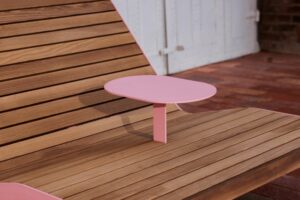 Chaise longue large avec tablette HOSSEGOR-