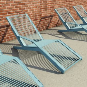 Chaise longue tout acier AIGUEBELETTE