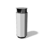 Corbeille de propreté acier avec couvercle 38L MONTVERNIER.