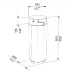 Corbeille de propreté acier avec couvercle 38L MONTVERNIER plan