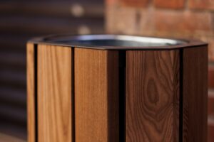 Corbeille de propreté en bois simple 61L MONTAGNY.