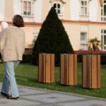 Corbeille de propreté en bois simple 61L MONTAGNY..