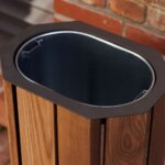 Corbeille de propreté en bois simple 61L MONTAGNY