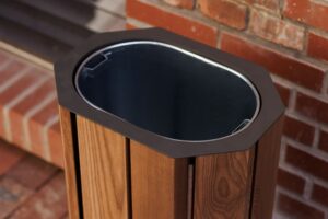 Corbeille de propreté en bois simple 61L MONTAGNY