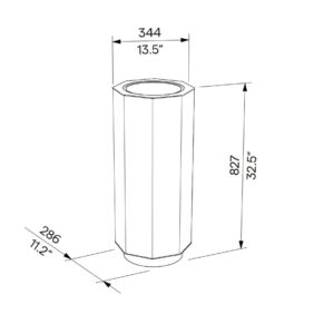 Corbeille de propreté simple acier 38 litres COGNIN plan