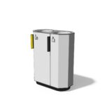 Corbeille de tri double flux acier HAUTELUCE