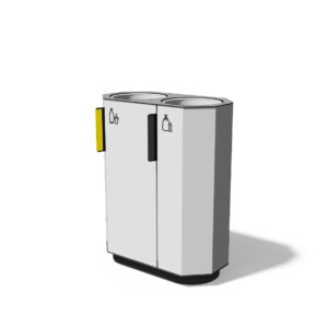 Corbeille de tri double flux acier HAUTELUCE