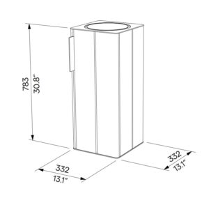 Corbeille simple et esthétique en bois 38L MONTESQUIEU plan