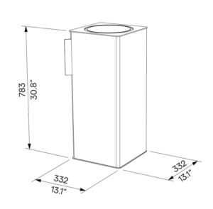 Corbeille sobre tout acier 38L HÉRÉPIAN plan