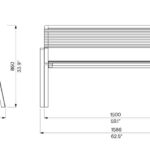 E2-255 banc accoudoirs