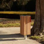E20-1103 corbeille bois pied spiter 38L