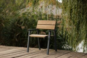 Fauteuil bois avec accoudoirs ALZON