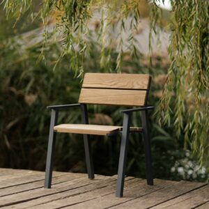 Fauteuil bois avec accoudoirs ALZON