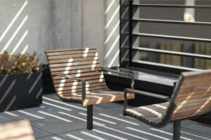 Fauteuil bois confort avec accoudoirs ARCACHON