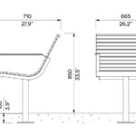 Fauteuil bois confort avec accoudoirs ARCACHON plan