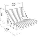 I1-3481-10 Chaise longue avec tablette