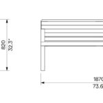 I1-351 banc accoudoirs