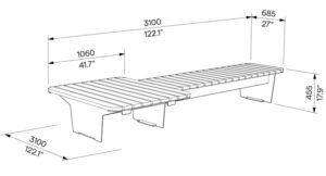 Banc large DINARD