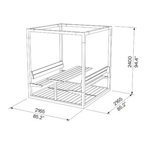 Pergola picnic en mélèze FSC SORGUES (2)