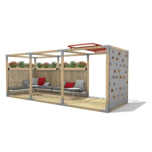 Salon de plein air et détente Pergola RUSTREL