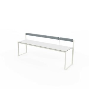 Banc extérieur en HPL avec dosseret LECCI