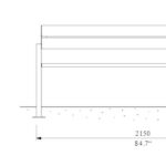 Banc long bois accoudoirs ARNAGE plan