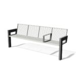 Banc tout acier accoudoirs NANTES