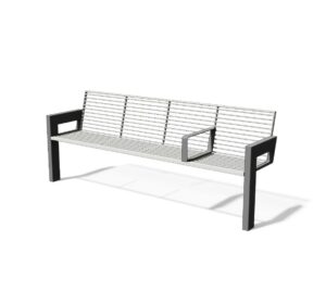 Banc tout acier accoudoirs NANTES