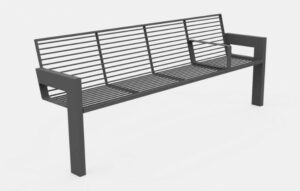 Banc tout acier accoudoirs NANTES.