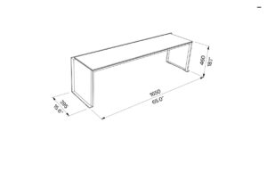 Banquette HPL résistante intempéries LETIA