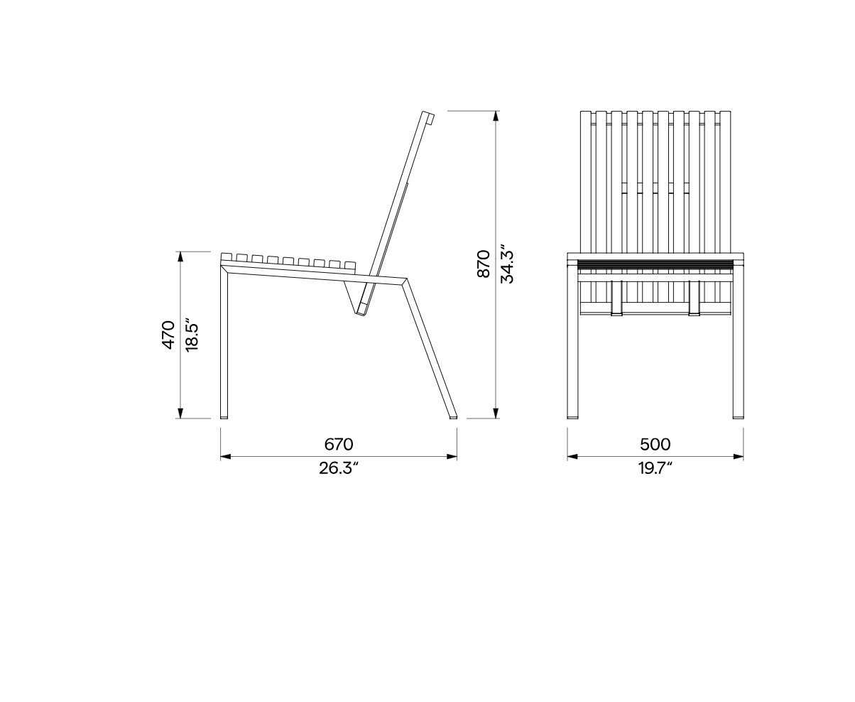 Chaise extérieur en bois résistant CAURO