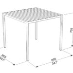 E2 Table carrée bois LCR615