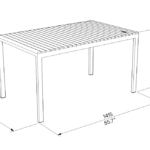 E2 Table rectangulaire bois LCR625
