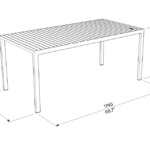 E2 Table rectangulaire bois LCR635