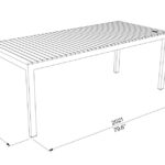 E2 Table rectangulaire bois LCR645