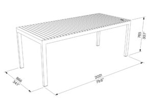E2 Table rectangulaire bois LCR645