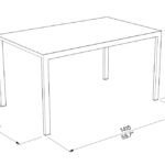 E2 Table rectangulaire hpl LCR620