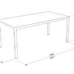 E2 Table rectangulaire hpl LCR630