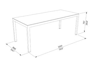 E2 Table rectangulaire hpl LCR640