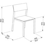 E2 chaise LCR127 HPL et tissu