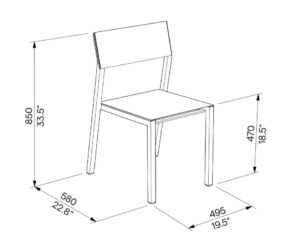 E2 Chaise LCR128 tissu