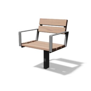 Fauteuil avec accoudoirs 1 pied MAYENNE
