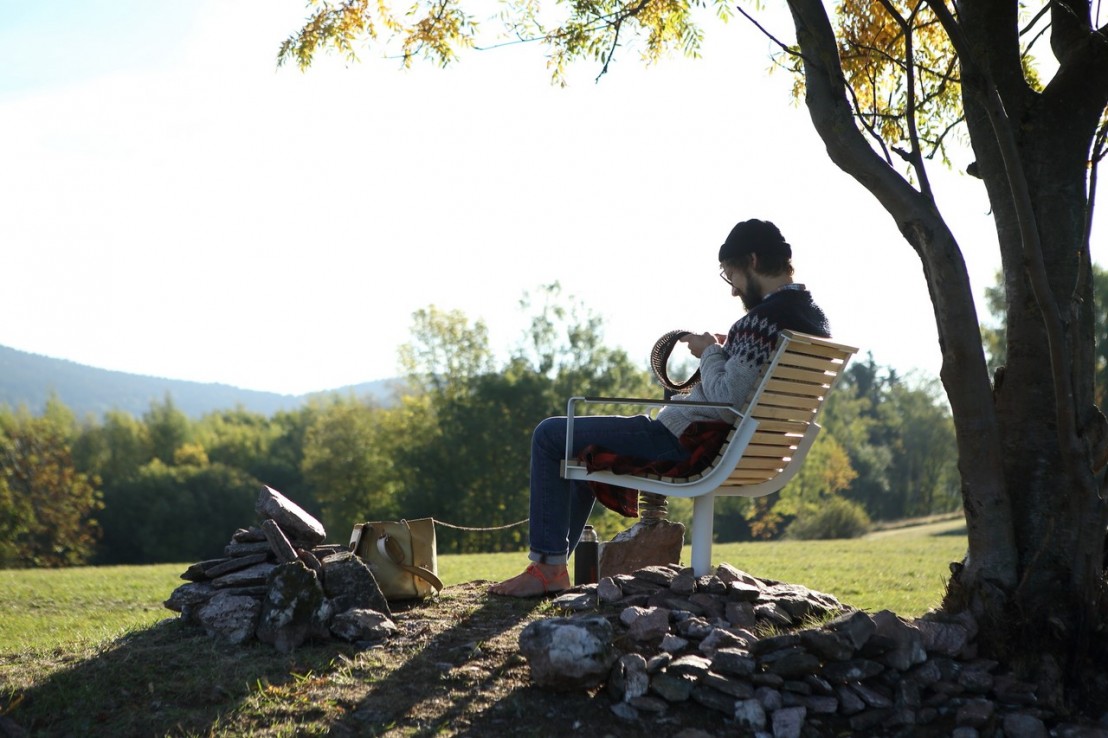 Fauteuil bois design outdoor PIGNA