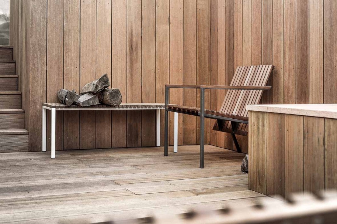 Fauteuil bois durable extérieur COZZANO