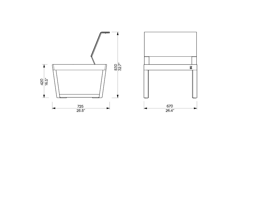 Fauteuil bois et tissu outdoor BALOGNA