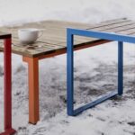 H1 table carrée bois LBS610