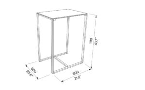 H2 Table bistro hpl LBS601